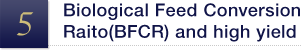 Biological Feed Conversion Raito(BFCR) and high yield