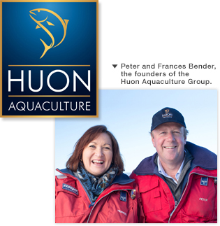 Peter and Frances Bender, the founders of the Huon Aquaculture Group.